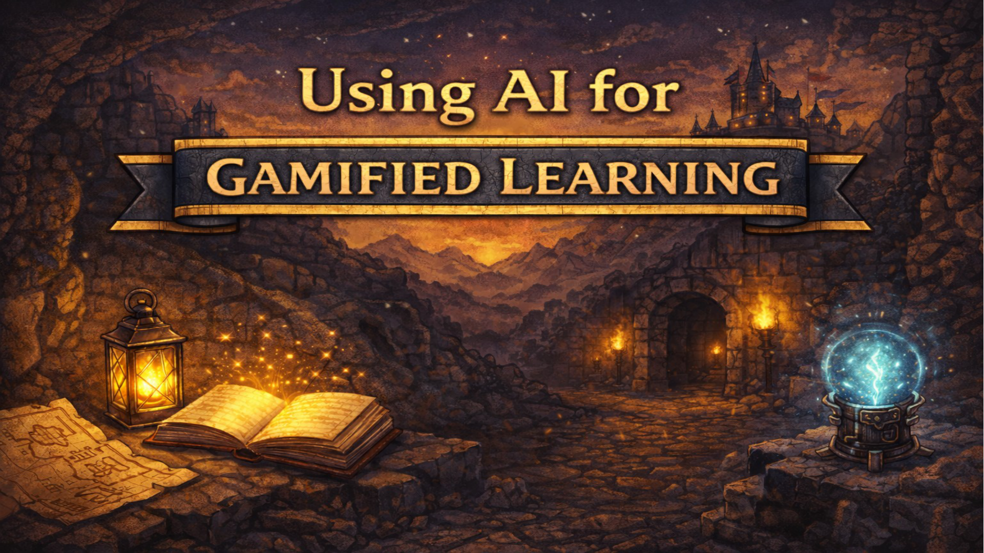 Title slide for Puzzles, Portals, and Prototypes: Gamifying Learning with AI