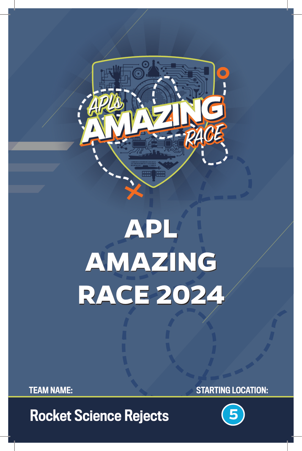 Cover of the APL Amazing Race booklet